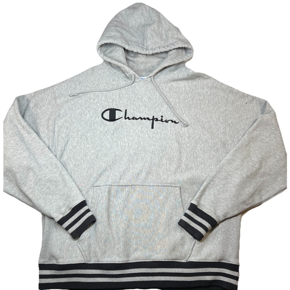 Champion Reverse Weave Hoodie Men's 2XL Gray Classic Core Sweatshirt